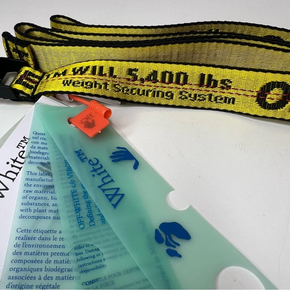 Off-White Men’s Mini Classic Yellow/ Black Industrial Logo Belt | NEW/NWT!!💛🖤‎
